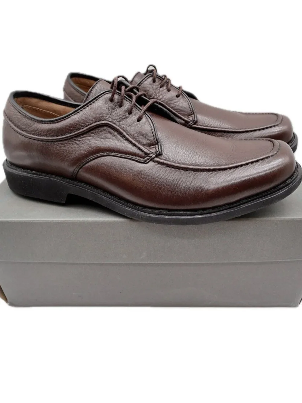 Hush Puppies Tribute Oxford Mens 10.5 Dark Brown Leather Dress Shoes
